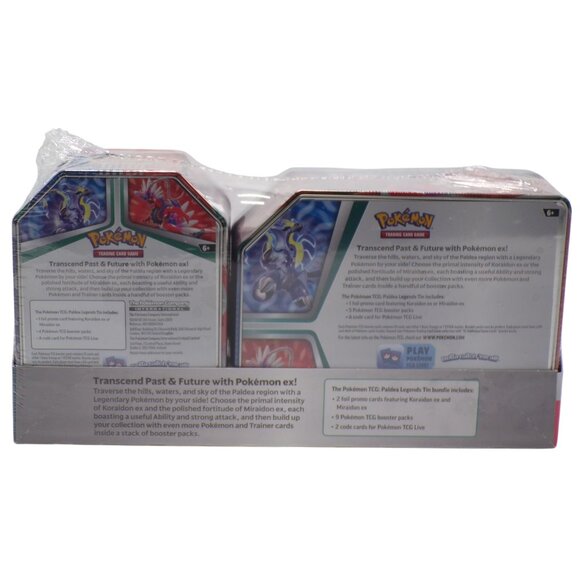 Pokemon TCG Paldea Legends Tins Miraidon Ex & Koraidon Ex Factory Sealed Cards - Picture 6 of 10